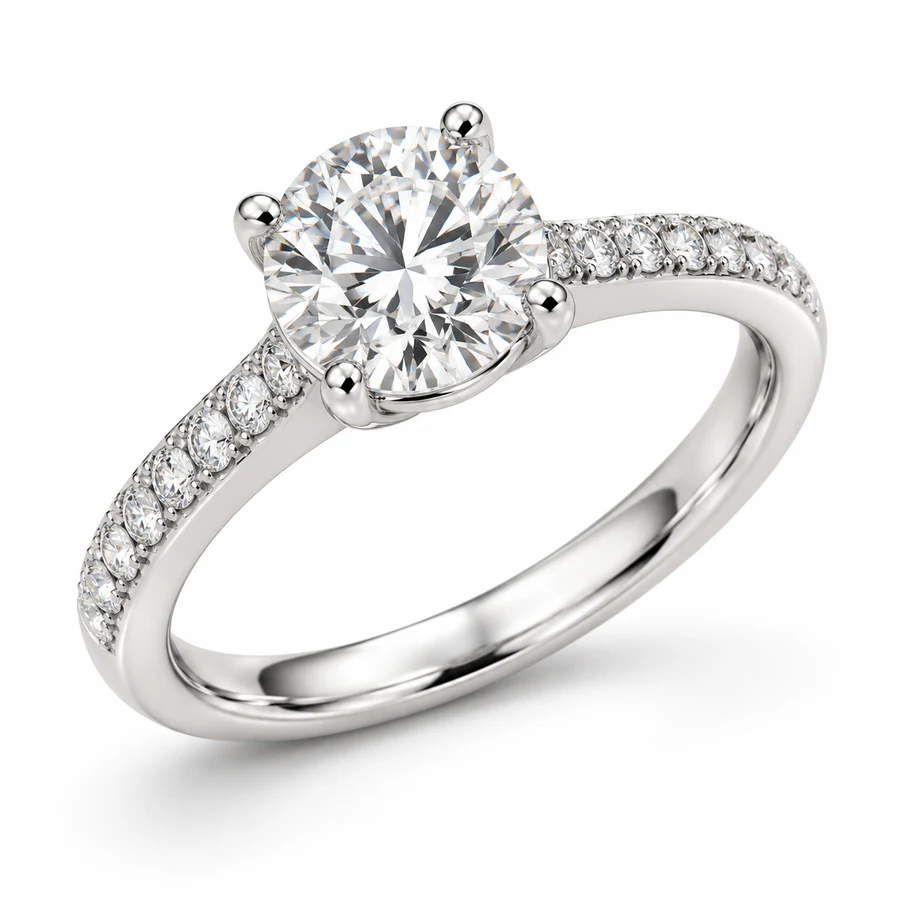 Diamond solitaire ring